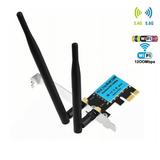 The Perfect Part 1200Mbps Wireless PCIe WiFi Adapter Card For Desktop Pc Dual Band Wireless Network Card 2.4G & 5G AX210 802.11AX PCI-E Card 2x External Antennas PC WiFi Adapter