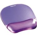 Fellowes Gel Crystal Transparent Mousepad and Wrist Rest - Purple 9.05 x 7.95