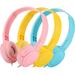 3 Pcs Kids Headphones Multi Color with rophone 3.5 mm Jack Stereo Headphones Adjustable Wired on Ear Headphones