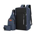 ESULOMP Fashion Three-piece Backpack Backpack Male Business Usb Charging Laptop Bag High-capacity Students Bag