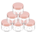 6 Pieces Empty Clear Plastic Jars with Lids Round Storage Containers Wide-Mouth for Beauty Product Cosmetic Cream Lotion Liquid Slime Butter Craft and Food