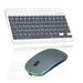 Rechargeable Bluetooth Keyboard and Mouse Combo Ultra Slim for Samsung Galaxy S21 Ultra 5G and All Bluetooth Enabled Android/PC-Shadow Grey Keyboard with Titanium RGB Led Mouse