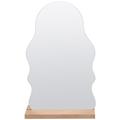 Mirror Table Portable Desk Mirrors Home Irregular Makeup with Base Desktop Vanity Bedroom