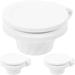 3 Pcs Shampoo Glass Jars Bathroom Jar Lid Covers Dispenser Jar Lid Leakproof White Tpe