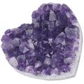 Decor Crystal Art Bedroom Decore Natural Uruguayan Amethyst Cluster Heart-shaped Mineral Rough Stone Specimen Ornaments