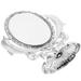 European Desktop Double-sided Mirror Creative Dolphin Makeup Rotating Beauty (silver) Decorative Gothic Mirrors Womens Xmas Gifts Female Christmas Travel