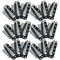 3.5cm Ten Tooth Wig Hair Extension Clip Bb DIY Head Jewelry 30pcs (black) Extensions Pin Rollers Clips Metal