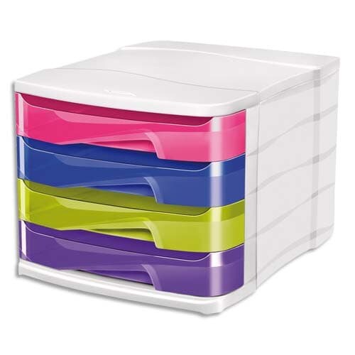 CEP Schubladenbox Ellypse 4 Schübe 292x386x246mm 4-farbig Image