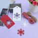 50Pcs Christmas Tree Snowflake Hanging Kraft Paper Tags Card Rope Gift Wrapping Red Paper Cotton Sisal