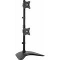 Vertical Dual Monitor Stand - Supports Monitors 13â€� To 27â€� - Adjustable - Computer Monitor Stand For Double Stacked Monitors - Black (ARMBARDUOV)