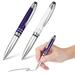 Touch Screen Pen Capacitive Ball Point Pens Black Painting Metal Stylus Phone Light 2 Pcs