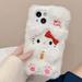 Sanrio Hello Kitty IPhone 15pro Cartoon Case Cute Plush Anime Y2k IPhone 6 7 8 14Plus 12 13promax Phone Case Toys for Girl Gifts