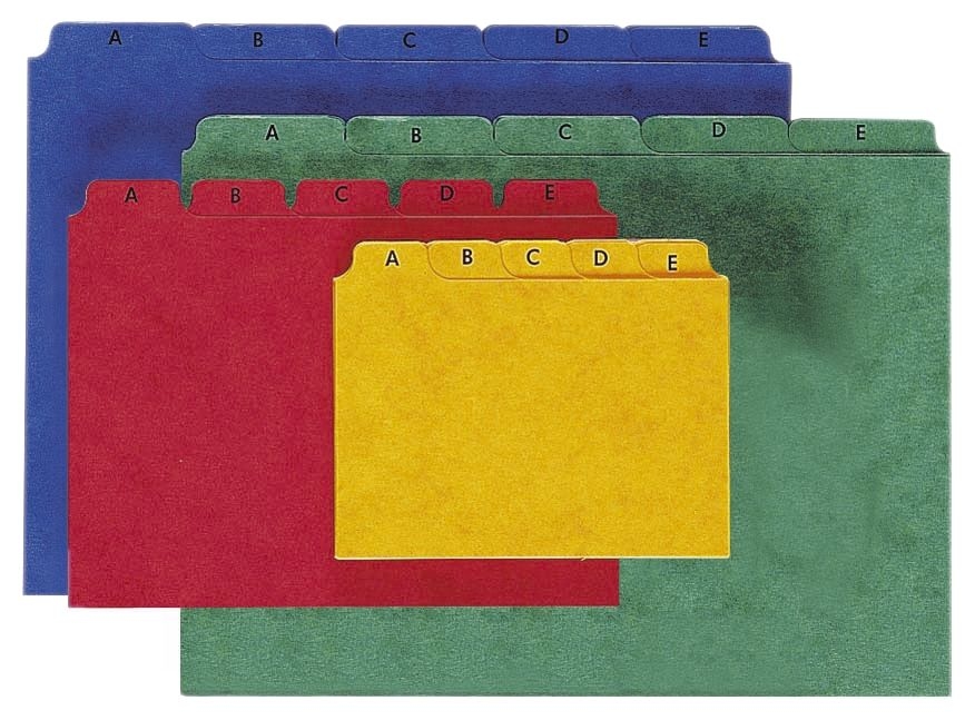 Pagna® 26251-01 Kartei-Leitregister A - Z - für Größe A6 quer, rot Image