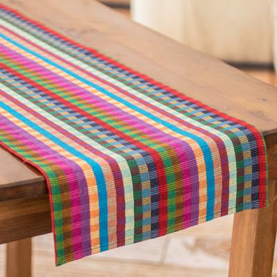 Checkered Vibrancy,'Guatemalan Handwoven Colorful ...