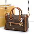 Michael Kors Bags | Michael Kors Carine Extra-Small Logo Satchel Xbody Brown Signature | Color: Brown/Gold | Size: Xsmall