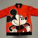 Disney Jackets & Coats | Disney Red Jumbo Mickey Mouse Zip Up Light Bomber Jacket Sz M | Color: Black/Red | Size: M