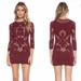 Free People Dresses | Free People Intimately Bella Coachella Cutout Slip Maroon Red Dress Bodycon Xs/S | Color: Purple/Red | Size: Xs