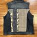 Nine West Jackets & Coats | Nine West Vintage America Boho Patched Denim Vest Xl Womens Stretch | Color: Blue | Size: Xl