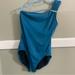 Michael Kors Swim | Michael Kors- Iconic Solids Logo Bar One Shoulder One Piece Swimsuit Size 12 | Color: Blue | Size: 12