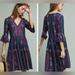 Anthropologie Dresses | Anthropologie Akemi+Kin Hailey Embroidered In Navy Blue Shift Dress Size 6 | Color: Blue | Size: 6
