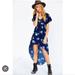 Urban Outfitters Dresses | Ecote Blue High Low Floral Dress | Color: Blue/White | Size: S