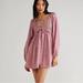 Free People Dresses | Free People Summer Struttin’ Mini Dress In Smoked Pink Rose By Endless S | Color: Pink | Size: Xs