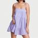 Victoria's Secret Swim | New Victoria's Secret Tiered Linen Mini Dress Cover Up M | Color: Purple | Size: M