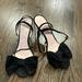 Kate Spade Shoes | Kate Spade Suede Bow Heels 7.5 | Color: Black | Size: 7.5