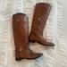 Coach Shoes | Coach Brown Leather Tall Riding Boots | Gold Hardware | Knee High Boots | Color: Brown | Size: 6.5