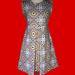 Zara Dresses | * Zara Women's Mod Geometric Print Fit & Flare Sleeveless Mini Dress. Size Sm | Color: Tan | Size: S