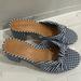 J. Crew Shoes | J-Crew Knot Block Gingham Heel Sandals In Blue And White. Size 9 | Color: Blue/White | Size: 9