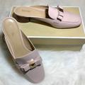 Michael Kors Shoes | Michael Michael Kors Soft Pink Caroline Mules Shoes Size 9 New In Box | Color: Gold/Pink | Size: 9