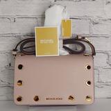 Michael Kors Bags | 'Mk' Studded Crossbody Bag | Color: Gold/Pink | Size: Bag & Dust Bag