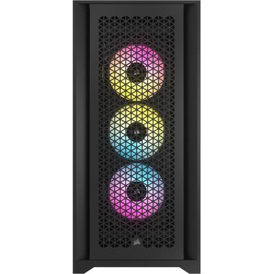 CORSAIR PC-Gehäuse "iCUE 5000D RGB Airflow Tempered Glass Mid-Tower, Black", schwarz, B:24,5cm H:52cm T:52cm, Computergehäuse Image