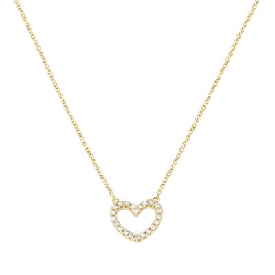 Collier LUIGI MERANO "Mittelteil Herz mit Brillanten, Gold 585" Halsketten Gr. 45 cm, Gelbgold 585, goldfarben (gold) Damen