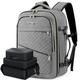Lekespring Backpack 40 x 20 x 25 cm for Ryanair, Large Travel Backpack, Hand Luggage, Aeroplane Waterproof Backpack for 17 Inch Laptop, Travel Backpack for Travel, Work, Hiking, Weekend, gray, L