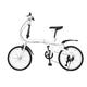 TFIANYNI 20 Inch Folding Bikes For Adults Kids 6-Speed Portable Foldable Bicycle City Bike White, Carbon Steel, Enlarged Pedals, Applicable Height 1.4-1.9m, Carrying Capacity 90kg, Gift