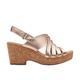 Clarks Women's Giselle Ivy Wedge Sandal, Rose Gold Lea, 10 UK