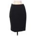 J.Jill Casual Pencil Skirt Knee Length: Black Solid Bottoms - Women's Size X-Small