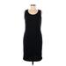 St. John Collection Casual Dress - Sheath Scoop Neck Sleeveless: Black Solid Dresses - Women's Size 8