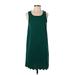 Everly Casual Dress - Mini Scoop Neck Sleeveless: Green Print Dresses - Women's Size Small