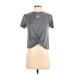 Adidas Active T-Shirt: Gray Activewear - Women's Size X-Small