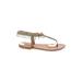 Steve Madden Sandals: Gold Print Shoes - Women's Size 7 - Open Toe