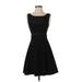 Elizabeth and James Casual Dress - A-Line: Black Print Dresses - Women's Size 4