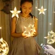Guirxiété lumineuse LED pour la décoration de la fête du Ramadan guirxiété rideau étoile lune