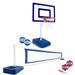 GoSports Splash Hoop 2-in-1 Pool Basketball & Volleyball Game Set Rubber in Blue | 82 H x 384 W x 20 D in | Wayfair BB-SP-BASE-HALFCOURT-01