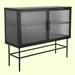 Ebern Designs Lancy 43.31" Wide Steel Server Metal in Black | 35.75 H x 43.31 W x 14.96 D in | Wayfair FB4AAE9B5D814704A7E9146FA38EE971