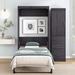 Latitude Run® Alvarez-Vargas Murphy Storage Bed Wood & Metal/Metal in Brown/Gray | 83.32 H x 64.62 W x 95.12 D in | Wayfair