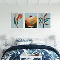 Winston Porter Minimal Leaf & by Miho Art Studio - 3 Piece Print Paper in Brown | 24 H x 54 W x 0.59 D in | Wayfair