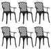 Canora Grey Sabo Patio Dining Armchair Metal in Black | 36.6 H x 24 W x 23.6 D in | Wayfair A6DEE25616054E3EBEB30987933CBE5D